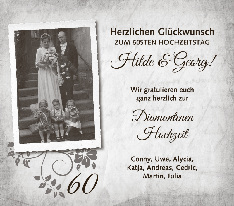 Hochzeitsanzeige von Hilde  von WESER-KURIER
