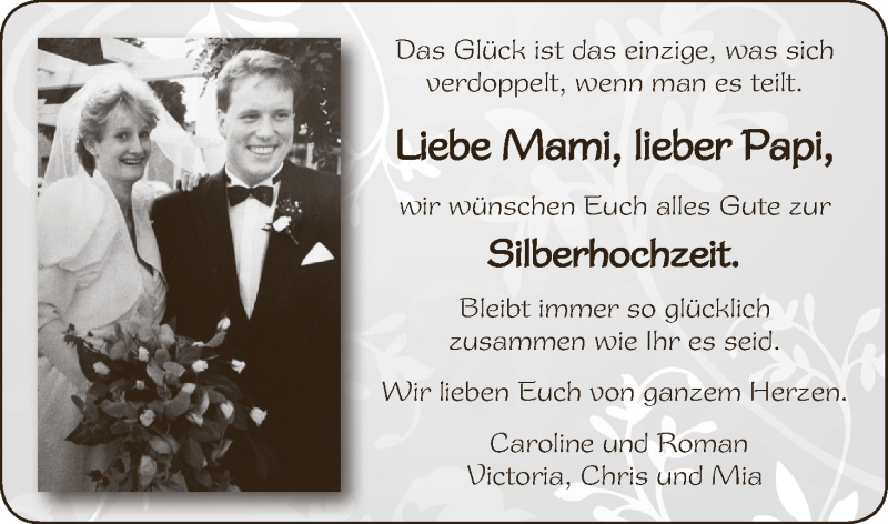 Hochzeitsanzeige von Mami  von WESER-KURIER