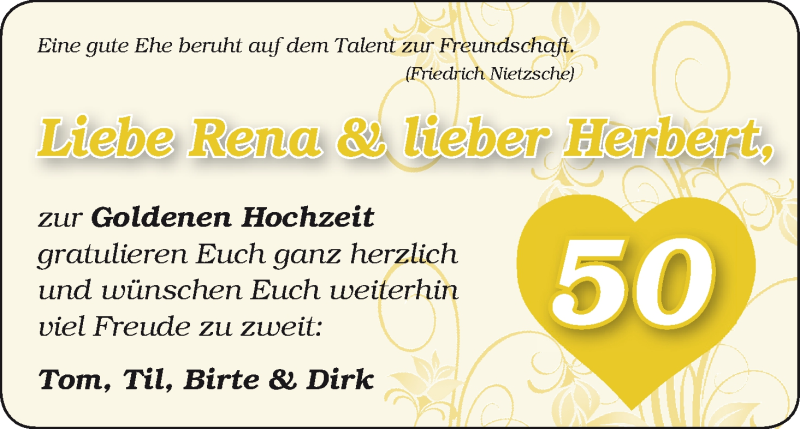 Hochzeitsanzeige von Rena  von WESER-KURIER