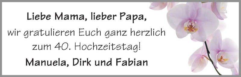 Hochzeitsanzeige von Mama  von WESER-KURIER