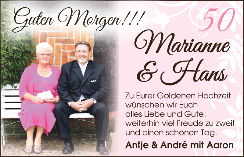 Hochzeitsanzeige von Marianne  von WESER-KURIER