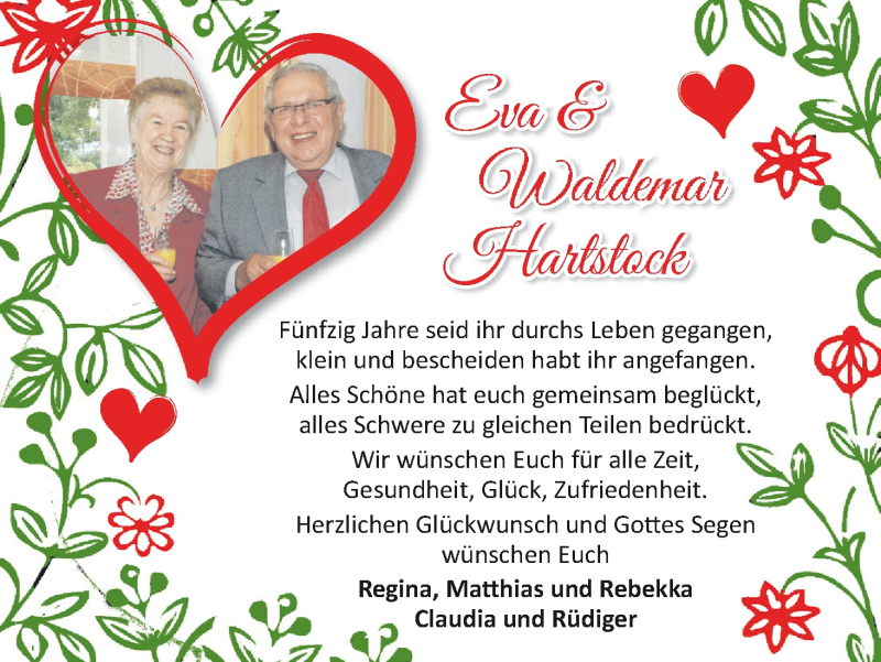 Hochzeitsanzeige von Eva Hartstock von WESER-KURIER