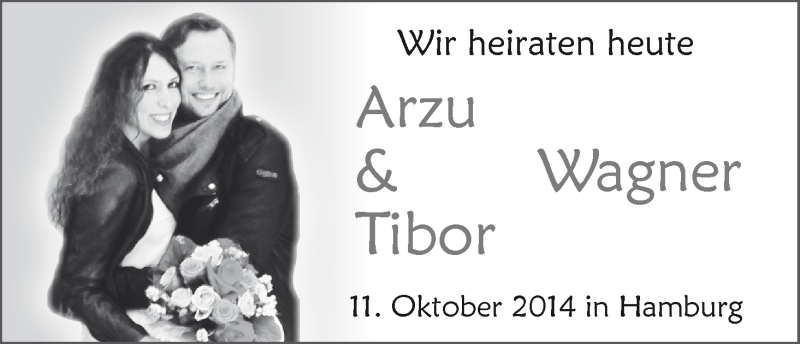 Hochzeitsanzeige von Azur Wagner von WESER-KURIER