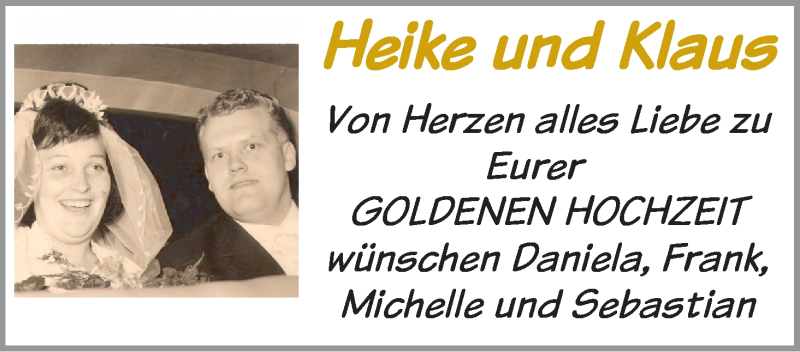 Hochzeitsanzeige von Heike  von WESER-KURIER