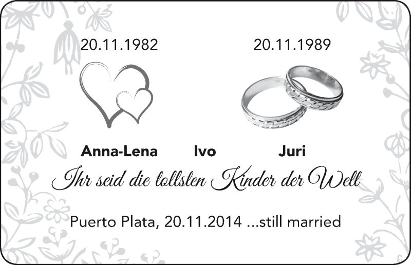 Hochzeitsanzeige von Anna-Lena  von WESER-KURIER