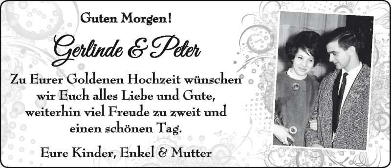 Hochzeitsanzeige von Gerlinde  von WESER-KURIER