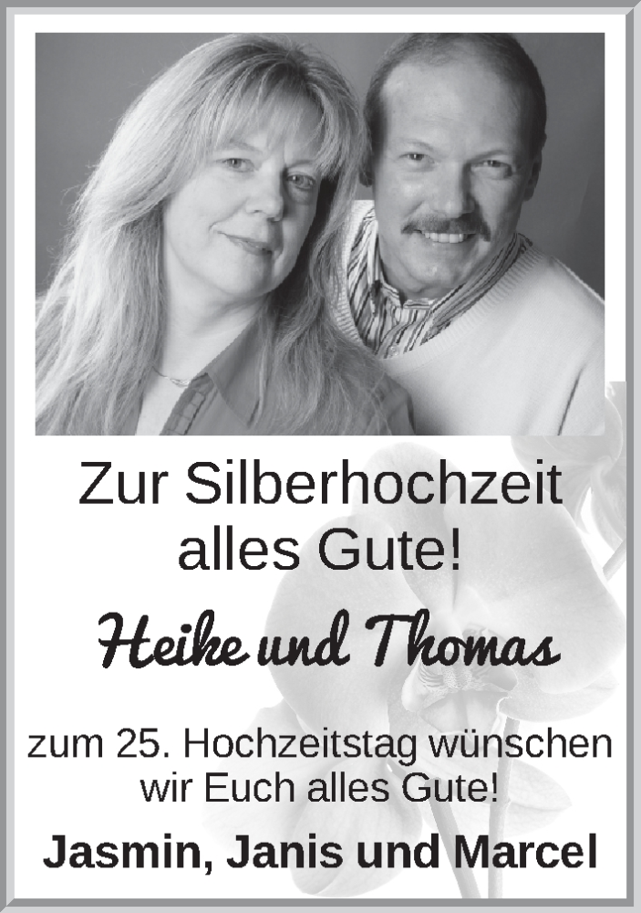 Hochzeitsanzeige von Heike  von Osterholzer Kreisblatt