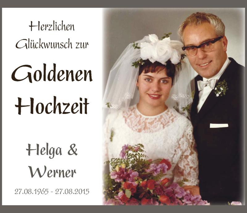 Hochzeitsanzeige von Werner  von WESER-KURIER