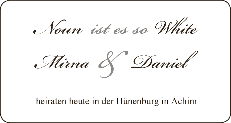 Hochzeitsanzeige von Mirna  von Achimer Kurier/Verdener Nachrichten