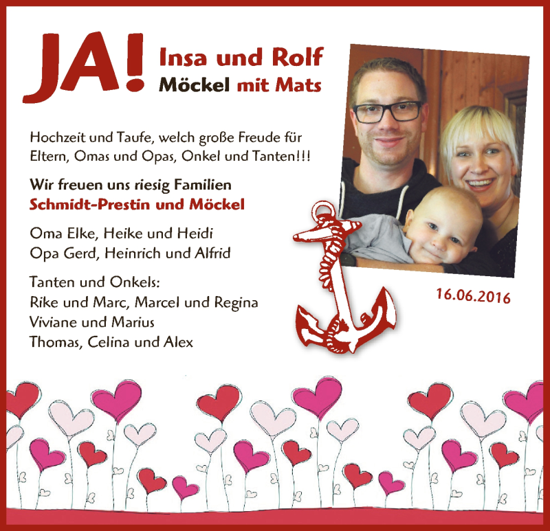 Hochzeitsanzeige von Insa Möckel von Osterholzer Kreisblatt