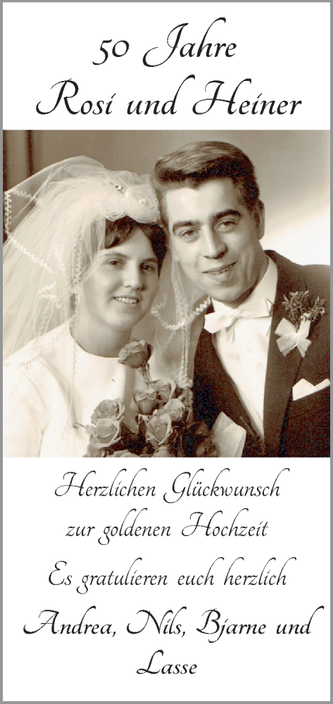Hochzeitsanzeige von Rosi  von WESER-KURIER