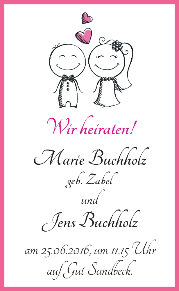 Hochzeitsanzeige von Marie Buchholz von Osterholzer Kreisblatt