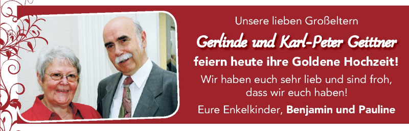 Hochzeitsanzeige von Gerlinde Geittner von WESER-KURIER