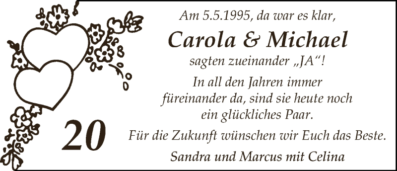 Hochzeitsanzeige von Carola Holthoff von WESER-KURIER