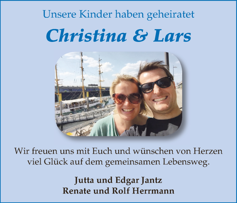 Hochzeitsanzeige von Christina  von Die Norddeutsche