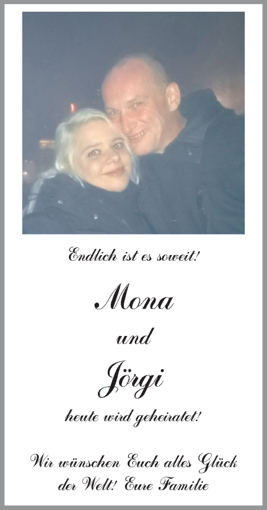 Hochzeitsanzeige von Mona  von WESER-KURIER