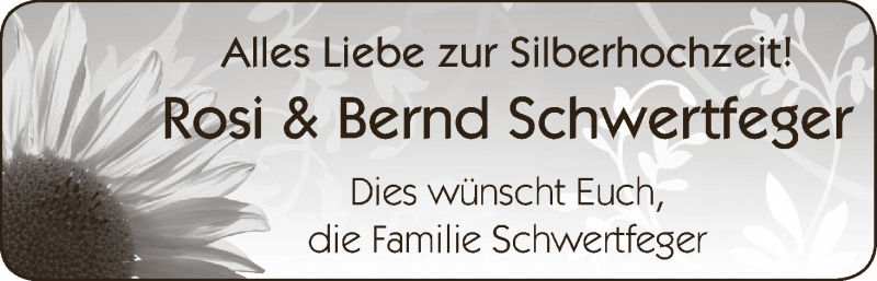 Hochzeitsanzeige von Rosi Schwertfeger von WESER-KURIER