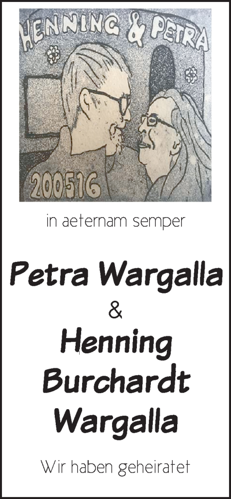 Hochzeitsanzeige von Petra Wargalla von WESER-KURIER