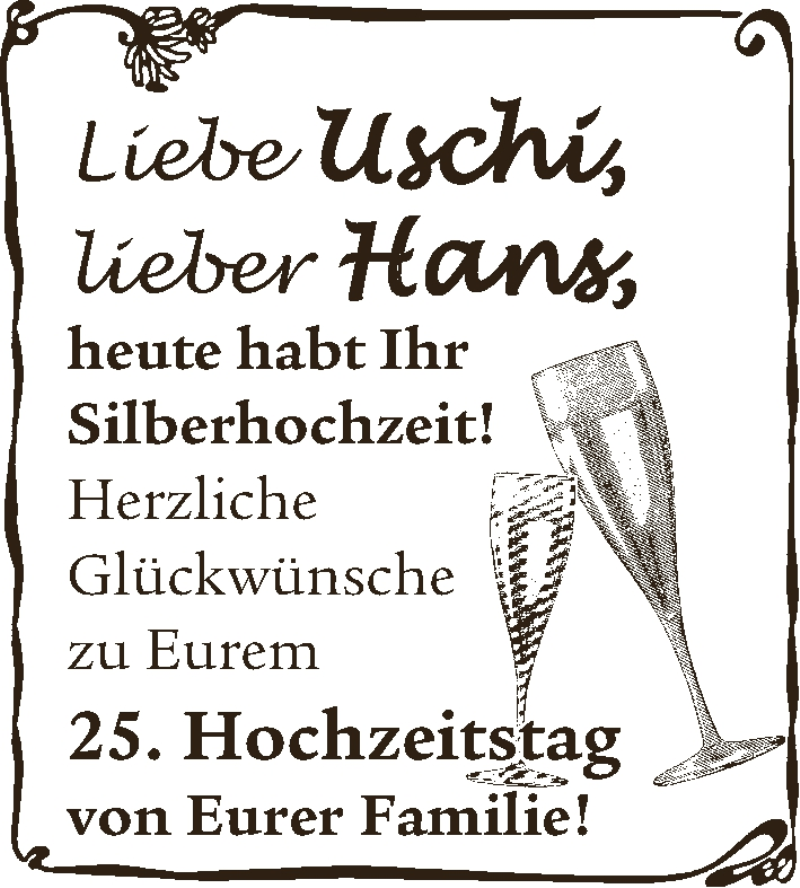 Hochzeitsanzeige von Uschi  von WESER-KURIER