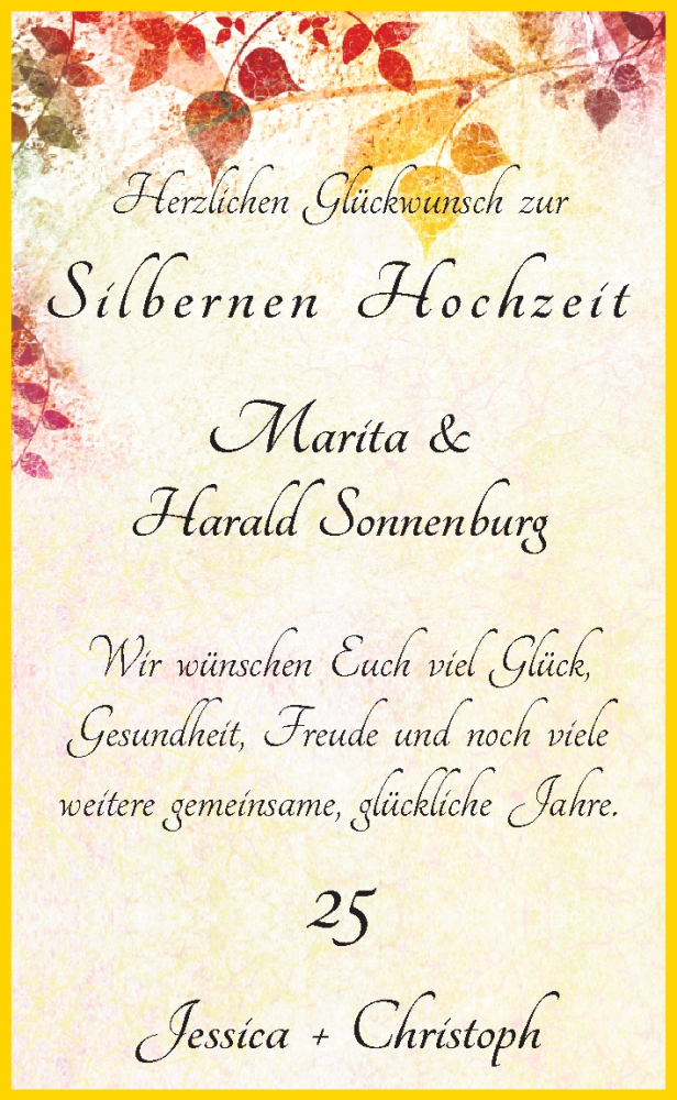 Hochzeitsanzeige von Marita Sonnenburg von Die Norddeutsche