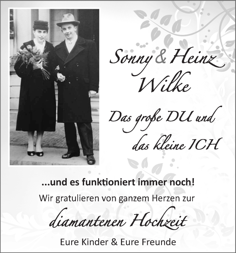 Hochzeitsanzeige von Sonny Wilke von WESER-KURIER
