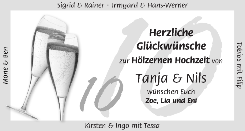 Hochzeitsanzeige von Tanja  von Wuemme Zeitung
