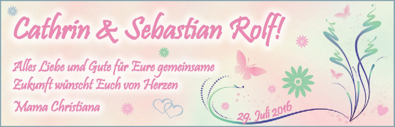 Hochzeitsanzeige von Cathrin Rolf von Die Norddeutsche
