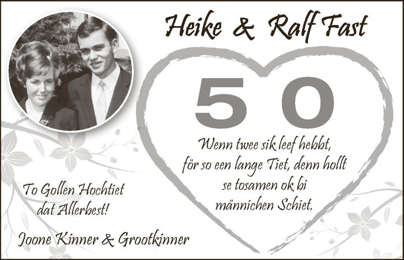 Hochzeitsanzeige von Heike Fast von WESER-KURIER