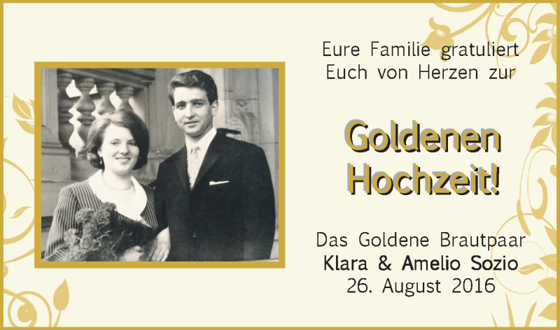 Hochzeitsanzeige von Klara Sozio von WESER-KURIER