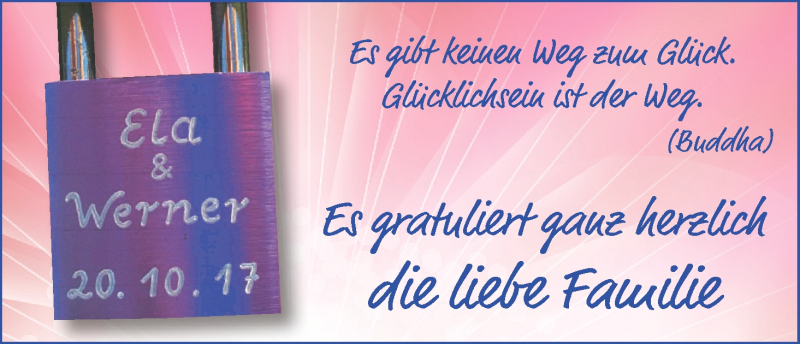 Hochzeitsanzeige von Ela  von WESER-KURIER