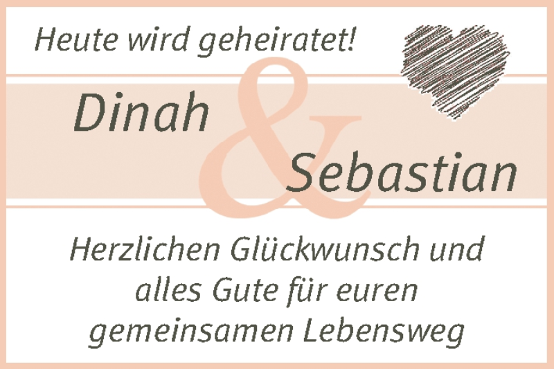 Hochzeitsanzeige von Dinah  von WESER-KURIER