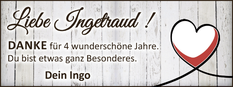 Hochzeitsanzeige von Ingetraud  von Osterholzer Kreisblatt