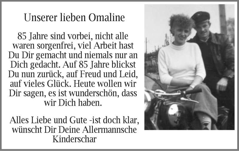 Hochzeitsanzeige von Unserer   von WESER-KURIER