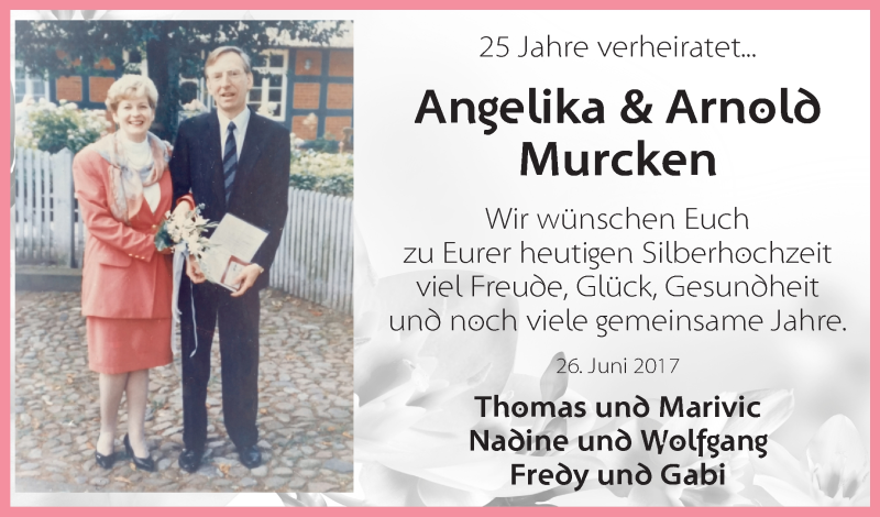 Hochzeitsanzeige von Angelika Murcken von Osterholzer Kreisblatt