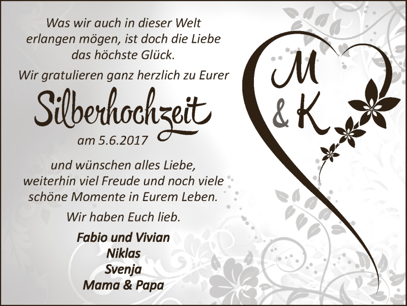 Hochzeitsanzeige von Maike Okraffka von Wuemme Zeitung