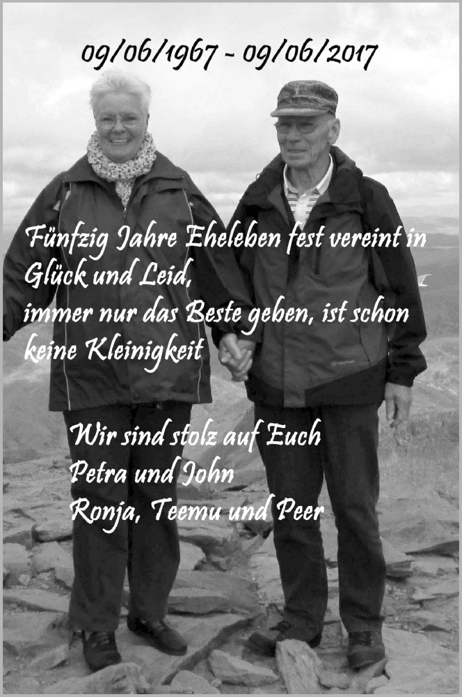 Hochzeitsanzeige von 50   von Wuemme Zeitung
