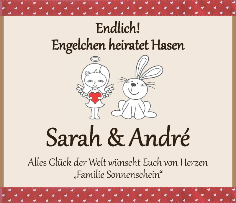 Hochzeitsanzeige von Sarah  von WESER-KURIER