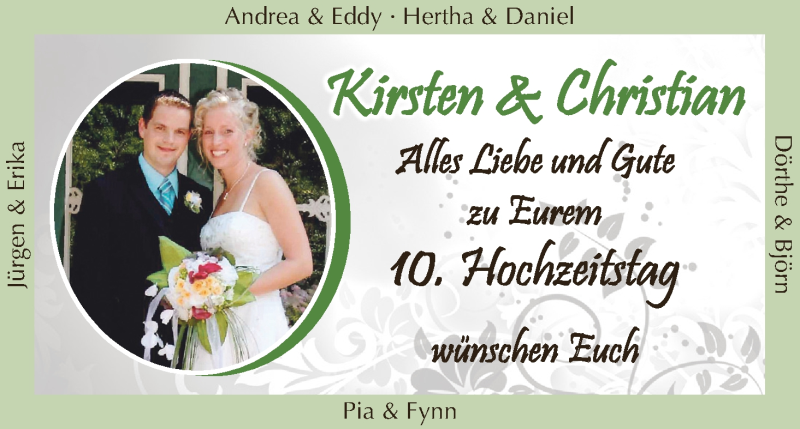 Hochzeitsanzeige von Kirsten  von Wuemme Zeitung