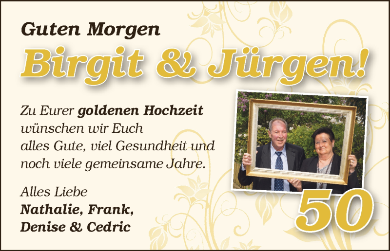 Hochzeitsanzeige von Birgit  von Wuemme Zeitung