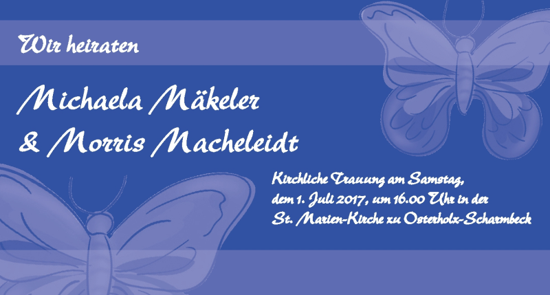 Hochzeitsanzeige von Michaele Mäkeler von Osterholzer Kreisblatt
