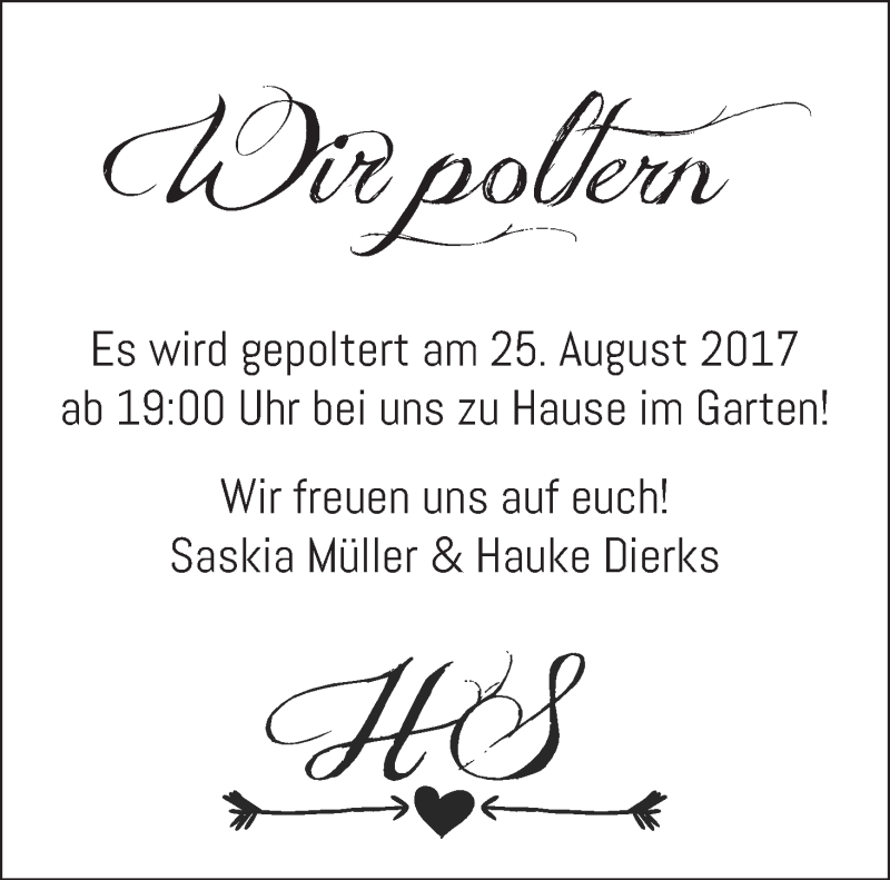 Hochzeitsanzeige von Saskia Müller von Die Norddeutsche
