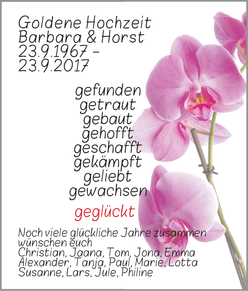 Hochzeitsanzeige von Barbara  von Die Norddeutsche