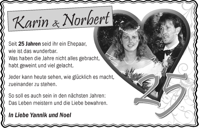 Hochzeitsanzeige von Karin  von Osterholzer Kreisblatt