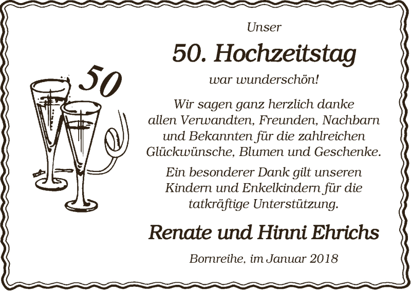 Hochzeitsanzeige von Renate Ehrichs von Osterholzer Kreisblatt