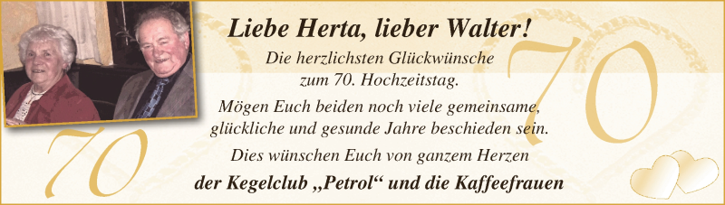 Hochzeitsanzeige von Herta  von WESER-KURIER