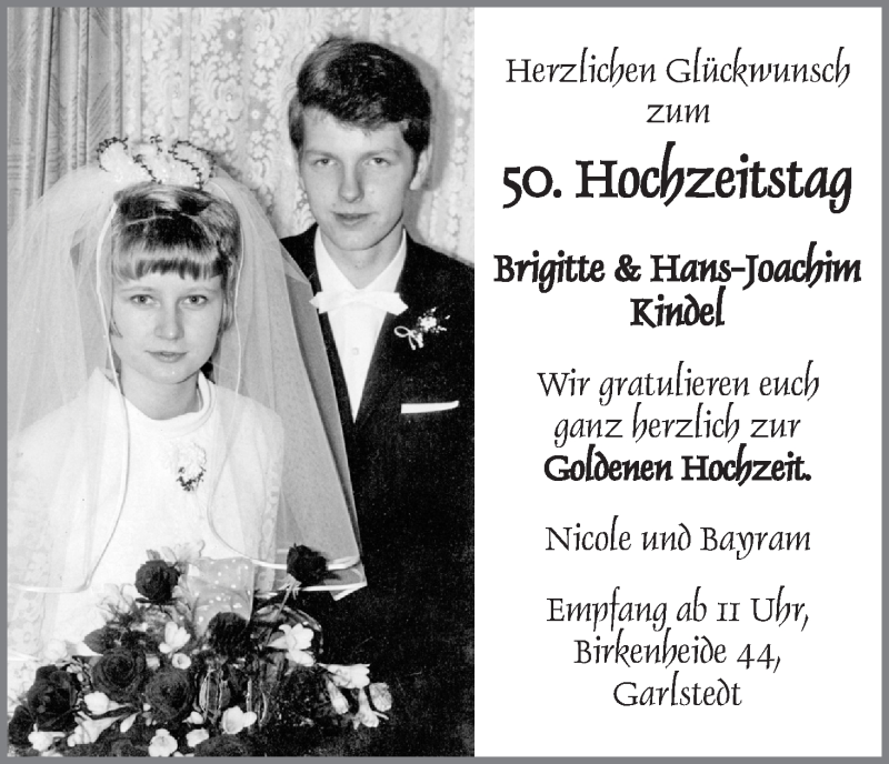 Hochzeitsanzeige von Birgit Kindel von WESER-KURIER