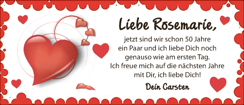 Hochzeitsanzeige von Rosemarie  von WESER-KURIER