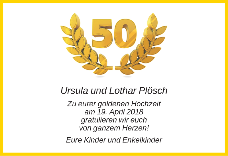 Hochzeitsanzeige von Ursula Plösch von WESER-KURIER