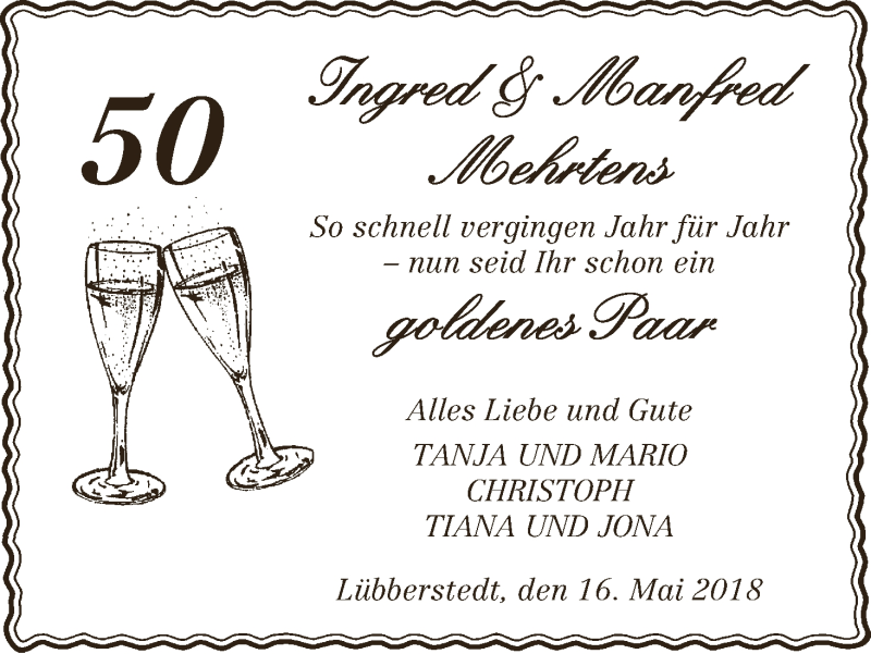 Hochzeitsanzeige von Ingred Mehrtens von Osterholzer Kreisblatt