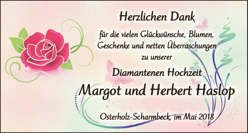 Hochzeitsanzeige von Margot  von Osterholzer Kreisblatt